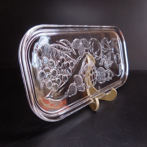 Plat service rectangle verre