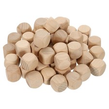 50 dés en bois non finis