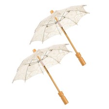 2 Pcs Ombrelle En Dentelle