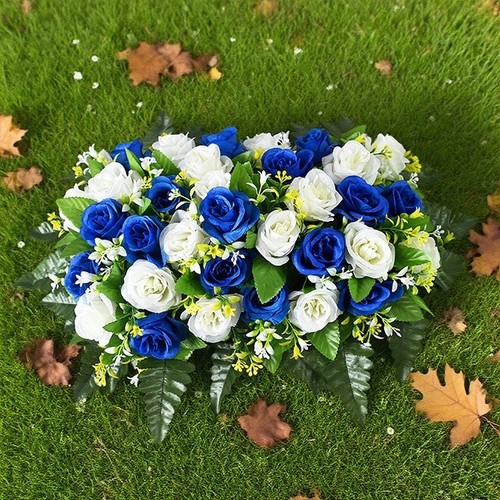 Pierre tombale fleurs lit - , de