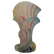 RARE Vintage Kalmar AUSTRALIA V.69 Lusterware Shell Large tall Pottery Vase VG