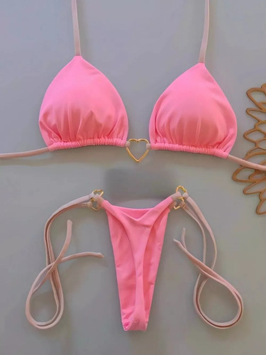 Bikini rose micro string - rose, sexy