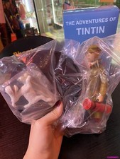 2010 The Adventures of Tintin Snowy White Dog 15CM Rare Toy Collectible Ornament