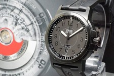 *EXC+5 / BOX & PAPER* ORIS 7641-47 Black Day Date 41mm Automatic Men's Watch