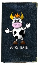 Etui carte grise noir en cuir