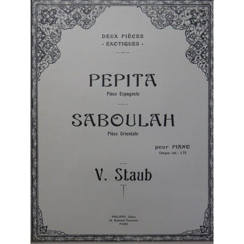 Staub victor saboulah piano - staub,