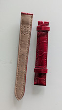 Cartier Paris, Bracelet de montre en cuir de crocodile rouge, 16mm de large