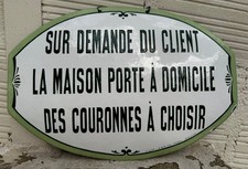 Ancienne plaque émaillée