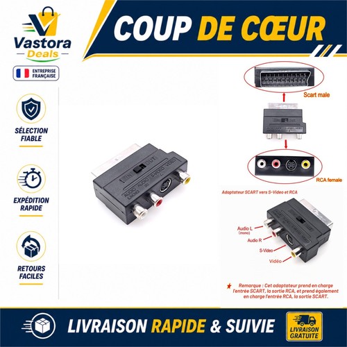 Adaptateur péritel vers rca - péritel,