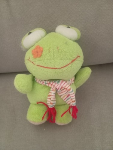 Peluche grenouille verte 15cm - verte,