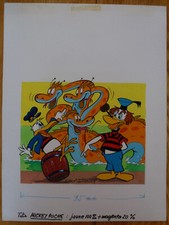 Dessin Original Finalisé Mis en Couleur Couverture Mickey Poche N° 125 - 1984
