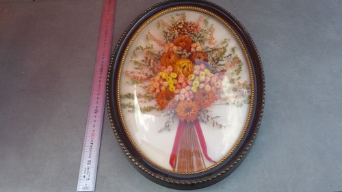 Ancien cadre ovale verre