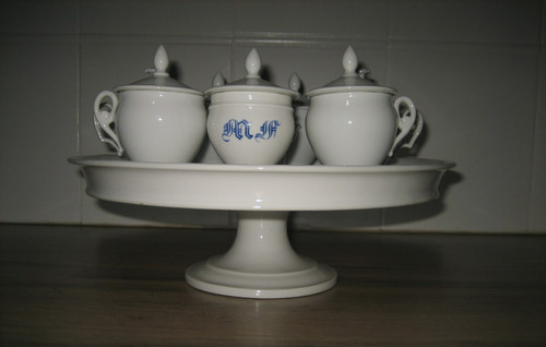 Ancien pots crème sur - ancien, à