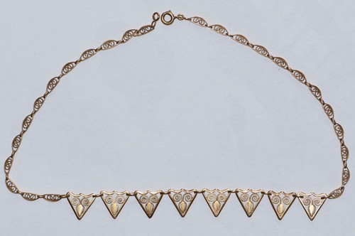 Collier draperie ancien - , or