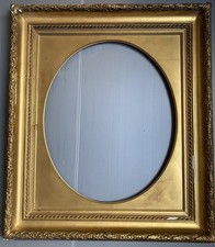 Antique gold frame Louis XVI Napoleon III XIX oval 8F 46 x 38 cm or 50 x 40