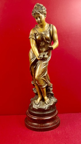 Sculpture régule thème - , jeune