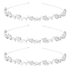 3X Bandeau Diademe de Strass