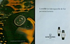 1979 PRESS AD MICHEL HERBELIN WATCH TIMELESS NOBILITY OF GOLD