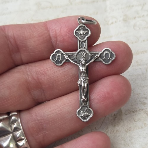Pendentif croix argent fin - en,