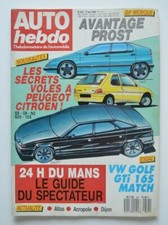 AUTO HEBDO 627 june 1988 Guide 24H du Mans VW Golf GTi 16S match