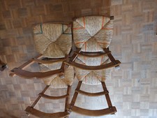 4 Chaises Paillées Anciennes