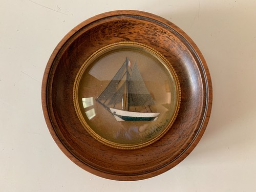 Cadre vintage verre bombe - cadre,