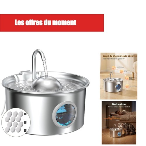 Fontaine eau pour chat inox - à,