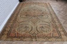 Tapis anciens, grand tapis de 6,6 x 9,1 pieds, tapis turcs, tapis géométrique...