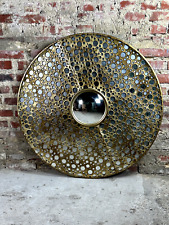 Miroir soleil "Luna" doré Diam 100 cm