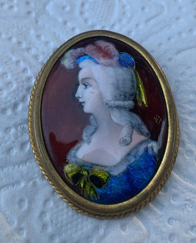 Broche ancienne limoges en - broche,
