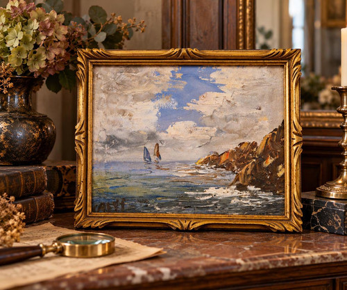 Tableau ancien marine - , –