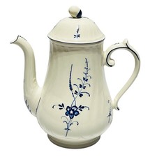 Villeroy & Boch Vieux Luxembourg Tall Coffee Pot – 9″ – Blue & White Porcelain