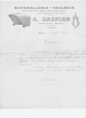 Ballon sarthe gasnier - sarthe, a