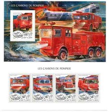 Djibouti 2018 - Firefighters /Fire Engine / Les Camions de Pompier  MNH** SN.