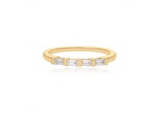 14k Gold Four Baguette Diamond