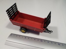 agricultural trailer model red black curtains - majorette