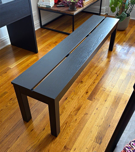 Ikea bjursta wood - bench, black