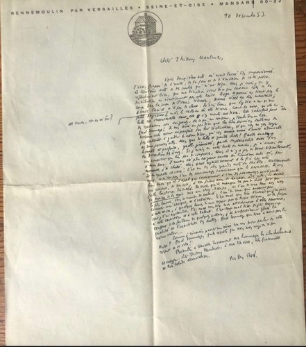 Jules roy lettre - jules,
