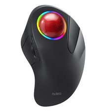 Souris Trackball sans Fil Rechargeable Ergonomique RGB Rollerball Mouse Easy ...