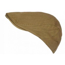 Casquette Plate Marron Coton