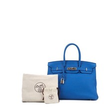Sac Hermes Birkin 35 Bleu