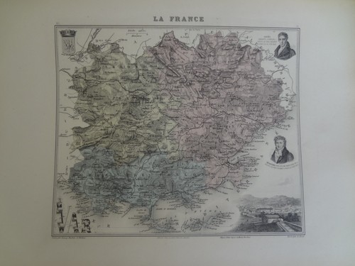 Grande ancienne carte - grande, (1901)