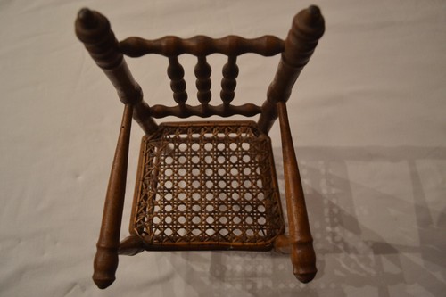 Ancien fauteuil poupee bois - ancien,