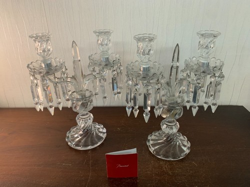Paire girandoles cristal - girandoles, en