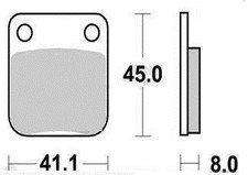 Jeu 2 plaquettes frein Avant