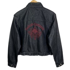 Rare Veste En Jean Biker