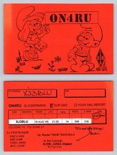 Ham Radio QSL QSO Postcard ON4RU, Ciney, Namur, Belgium