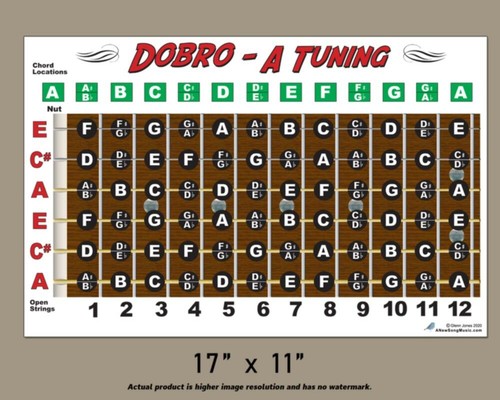 Dobro fretboard chart - dobro,