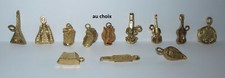 1997 LES INSTRUMENTS DE MUSIQUE PENDENTIF FEVE METAL 3D au CHOIX