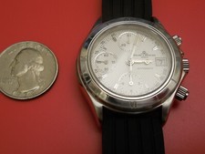 BAUME MERCIER STEEL 38MM  MALIBU AUTOMATIC CHRONOGRAPH WITH RUBBER DEPLOYMENT